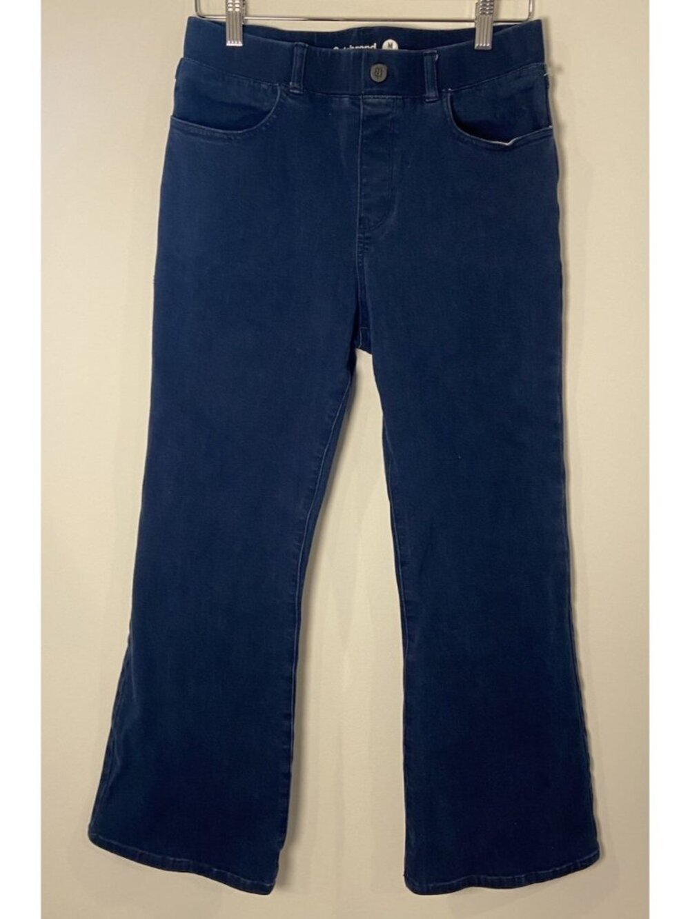 Betabrand Pull On Jeans Bootcut Dark Wash Size Medium Petite